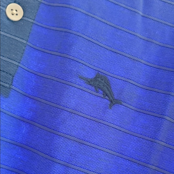 Men's Blue Tommy Bahama Polo Shirt L - Picture 4 of 8
